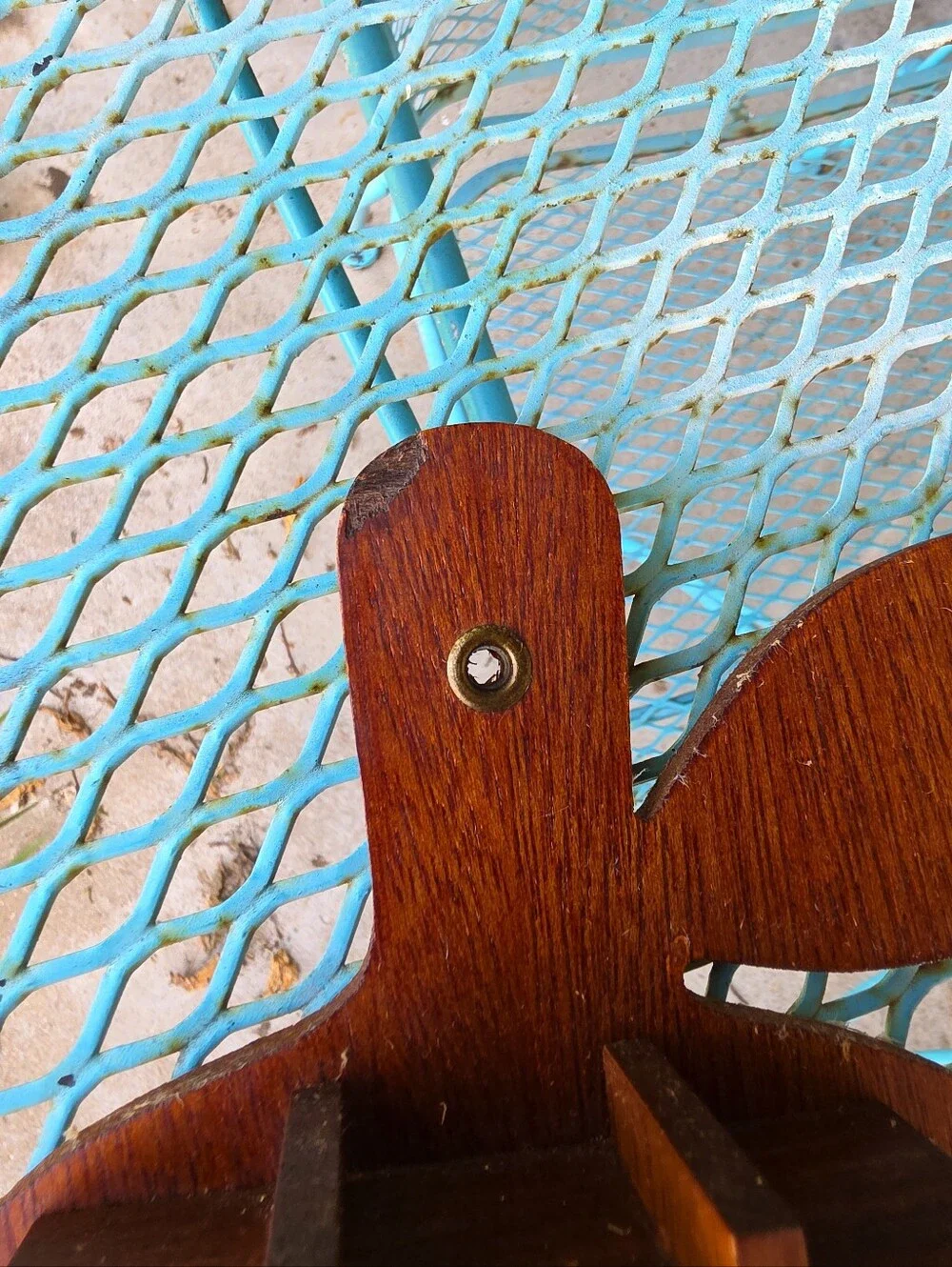 Vtg Pear Shaped Wood Wall Hanging Curio Trinket Shadow Box Cottage Core